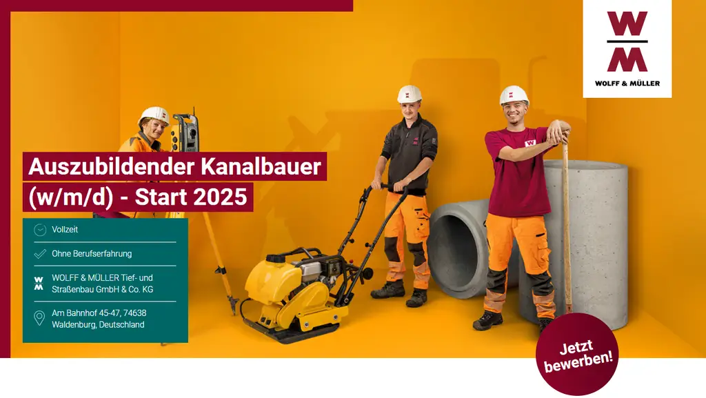 Titelbild - Auszubildender Kanalbauer (w/m/d) - Start 2025