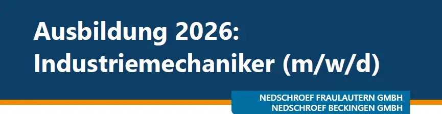 Titelbild - Ausbildung Industriemechaniker 2026 (m/w/d)