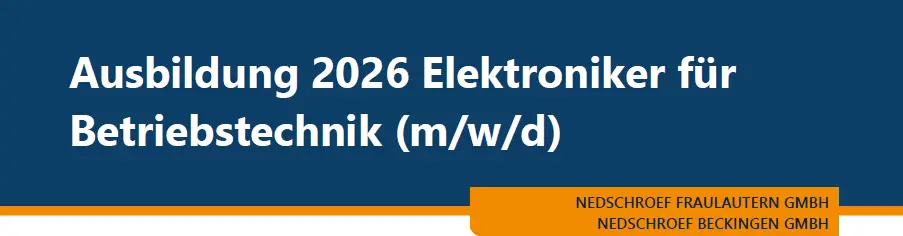 Titelbild - Ausbildung Elektroniker für Betriebstechnik 2026 (m/w/d)