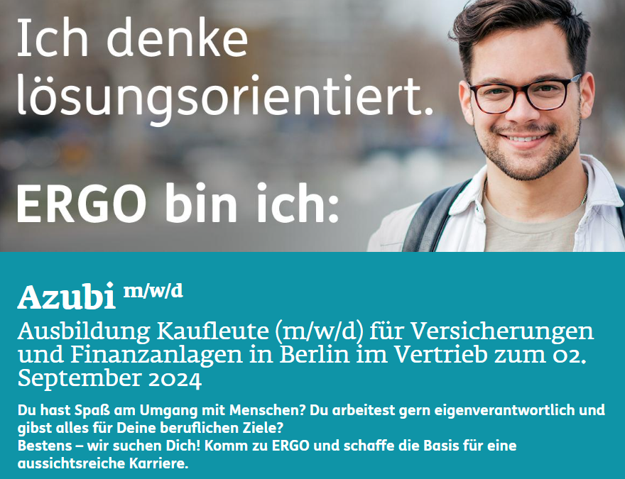 Titelbild - Ausbildung Kaufleute (m/w/d) für Versicherungen und Finanzanlagen in Berlin im Vertrieb