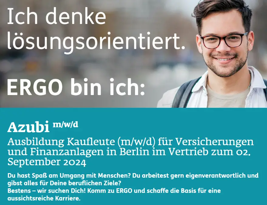 Titelbild - Ausbildung Kaufleute (m/w/d) für Versicherungen und Finanzanlagen in Berlin im Vertrieb