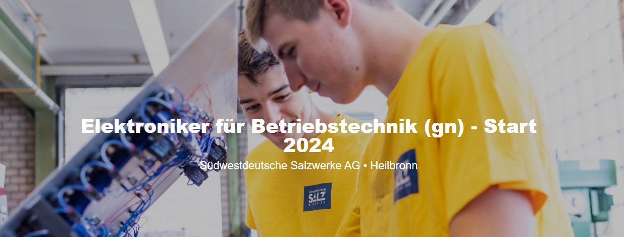 Titelbild - Ausbildung zum Elektroniker für Betriebstechnik (m/w/d) - Start 2025