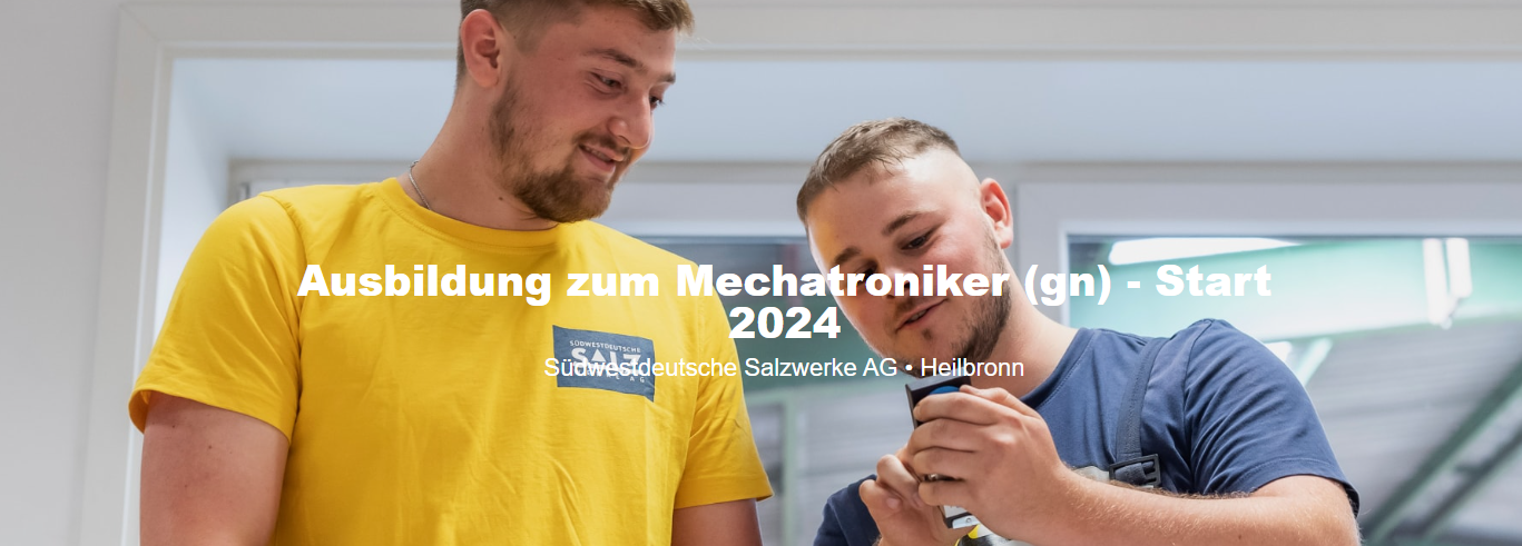 Titelbild - Ausbildung zum Mechatroniker (m/w/d) - Start 2025