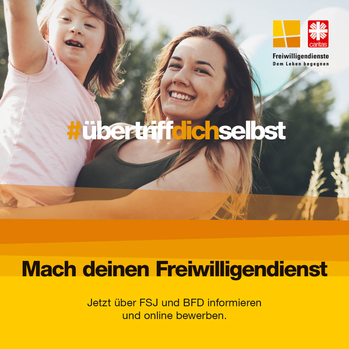 Titelbild - Freiwilligendienst FSJ/BFD in der gesamten Regionen und in verschieden Einsatzbereichen (z.B. Kindergärten, Werkstätten, Kliniken, Schulen etc.)