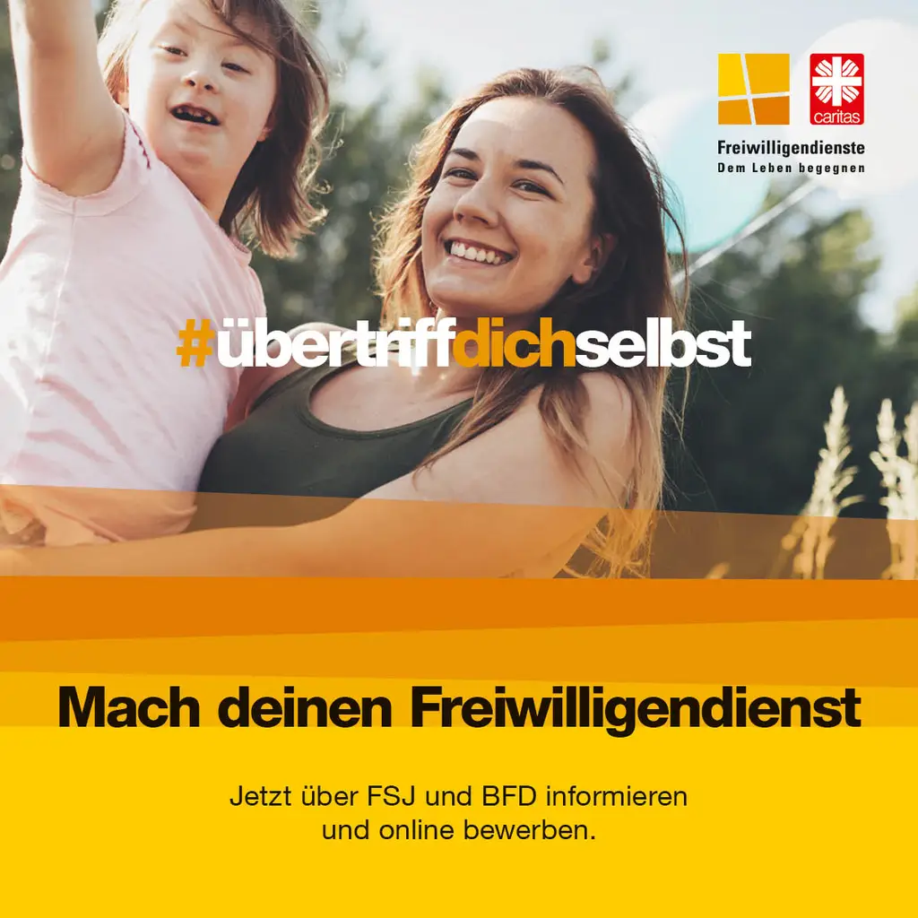 Titelbild - Freiwilligendienst FSJ/BFD in der gesamten Regionen und in verschieden Einsatzbereichen (z.B. Kindergärten, Werkstätten, Kliniken, Schulen etc.)